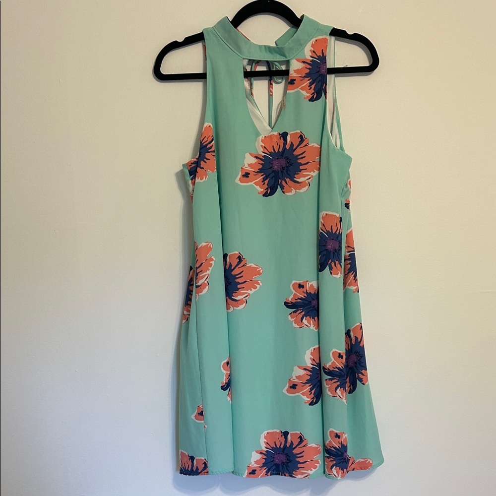 Gilli Dress in Mint and coral Floral